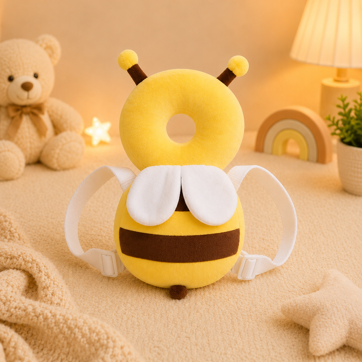 HoneyGuard-מגן ראש לתינוק בצורת דבורה